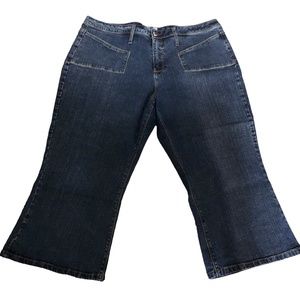 Vintage Carolina Blue Women's Denim Stretch Denim Capri Pants Size 18